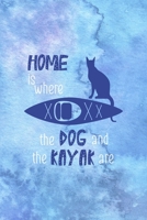Home Is Where The Cat And The Kayak Are: All Purpose 6x9 Blank Lined Notebook Journal Way Better Than A Card Trendy Unique Gift Blue Watercolor Texture Kayak 1706059752 Book Cover