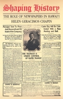 Shaping History: The Role of Newspapers in Hawai'i 0824817184 Book Cover