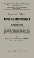 Ausfuhrungsbestimmungen Fur Die Bundesstaaten 3662344025 Book Cover