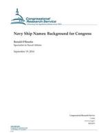 Navy Ship Names: Background for Congress 1502999048 Book Cover