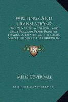 Writings and Translations 1597524727 Book Cover