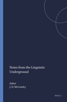 Syntax and Semantics, Volume 7: Notes from the Linguistic Underground 012613507X Book Cover