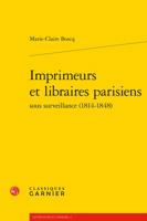 Imprimeurs Et Libraires Parisiens 2406073106 Book Cover