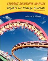 Student Solutions Manual for Gustafson & Frisk's Algebra for College Students 0534400698 Book Cover