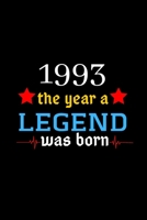 1993 The Year A Legend Was Born: : Beautiful, Happy 27th Birthday Notebook, Diary, Logbook, Perfect Gift For 27 Year Old Men And Women 1658724135 Book Cover