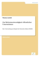 Zur Reformnotwendigkeit Offentlicher Unternehmen 3838662725 Book Cover