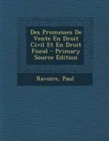 Des Promesses De Vente En Droit Civil Et En Droit Fiscal 1295073722 Book Cover