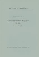 Une Communaute de Potiers En Iran: Le Centre de Meybod (Yazd) 3920153065 Book Cover