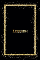 Lillian: Name Lillian Monogram Notebook - 120 Pages - Size 6x9, Soft Cover, Matte Finish- Gold Confetti Glitter Monogram Blank Lined Note Book, Writing Pad, Journal or Diary Kids, Girls Men & Women 1660462770 Book Cover