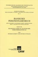 Iranisches Personennamenbuch Band VIII: Iranische Namen in Agyptischer Nebenuberlieferung 3700174373 Book Cover