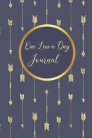 One Line A Day Journal: Navy Blue Gold Arrows A Five-Year Memory Book, Diary, Notebook 6x9, 110 Lined Blank Pages 1076355234 Book Cover