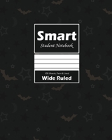 Smart Student Notebook, Wide Ruled 8 x 10 Inch, Grade School, Large 100 Sheet, Black Cover 0464470161 Book Cover