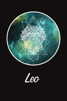 Zodiac Journal: Beautiful Leo Line Drawing With Sacred Geometry Accent On A Yellow and Green Constellation 1692569627 Book Cover