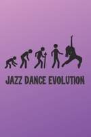 Jazz Dance Evolution: Jazz Dance Gift - Lined Notebook Journal Featurig a Dancer on a Purple Pink Background 1708459979 Book Cover