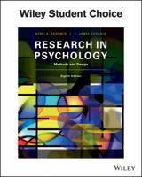 Research In Psychology: Methods and Design 0471763837 Book Cover