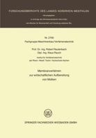 Membranverfahren Zur Wirtschaftlichen Aufbereitung Von Molken 353102700X Book Cover