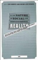 On the Nature of Social and Institutional Reality 951390704X Book Cover