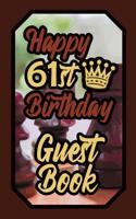 Happy 61st Birthday Guest Book: 61 Boardgames Celebration Message Logbook for Visitors Family and Friends to Write in Comments & Best Wishes Gift Log (Birth Day Guestbook) 1092751092 Book Cover