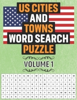 US Cities And Towns Word Search Puzzle: 50 Educational Word Search Activity Puzzle Games Book Of United States Cities And Towns For Kids And Adults - B08LG79C5N Book Cover