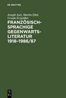 Französischsprachige Gegenwartsliteratur 19181986/87 (German Edition) 3484502495 Book Cover