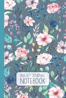 Bullet Journal: Summer Meadow on Blue Dotted Grid Notebook with 110 Numbered Pages (6x9 inches) 1708009590 Book Cover
