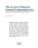 The Readable Delaware General Corporation Law 2018-2019: Visilaw Marked and Unmarked 1722963387 Book Cover