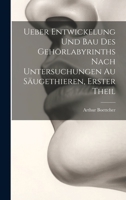 Ueber Entwickelung Und Bau Des Gehörlabyrinths Nach Untersuchungen Au Säugethieren, Erster Theil 1021060763 Book Cover
