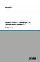Über die Toleranz - Die Epistola de Tolerantia von John Locke 3638748375 Book Cover