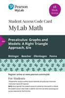 Mylab Math with Pearson Etext -- 18 Week Standalone Access Card -- For Precalculus: Graphs and Models, a Right Triangle Approach 0135834414 Book Cover