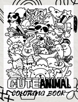 Coloring Books For Kids: Cute Animals Doodles: Awesome animals mandalas coloring book For Kids Aged 7+ B0CF7CCMLR Book Cover