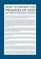 How to Obtain the Promises of God 145685139X Book Cover