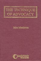 Munkman: The Technique of Advocacy 0406002649 Book Cover