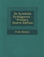 De Symbolis Pythagoreis 1145758037 Book Cover