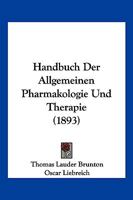 Handbuch Der Allgemeinen Pharmakologie Und Therapie 116849138X Book Cover