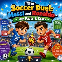 The Soccer Duel: Messi and Ronaldo - Fun Facts & Stats 3749965838 Book Cover