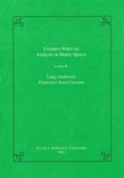 Lectures on analysis in metric spaces (Publications of the Scuola Normale Superiore) 8876422552 Book Cover