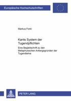 Kants System Der Tugendpflichten: Eine Begleitschrift Zu Den 363137187X Book Cover