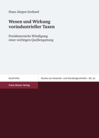 Wesen und Wirkung vorindustrieller Taxen 3515094024 Book Cover