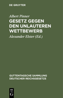 Gesetz gegen den unlauteren Wettbewerb 3112456335 Book Cover