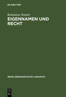 Eigennamen und Recht 348431172X Book Cover