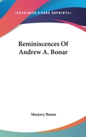 Reminiscences of Andrew A. Bonar 0548512523 Book Cover