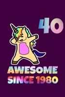 Dabbing Unicorn Awesome Since 1983 37th Birthday: Birthday Dabbing Unicorn SketchBook 100 Pages, 6 x 9 (15.24 x 22.86 cm), Solt Cover, Matte Finish ( Birthday Themed SketchBook) 1655191810 Book Cover