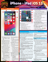 iPhone  iPad iOS 13: a QuickStudy Laminated Reference Guide 1423242858 Book Cover