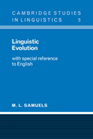 Linguistic Evolution: With Special Reference to English (Cambridge Studies in Linguistics) 0521083850 Book Cover
