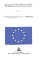 Vorauszahlungen Von Abnehmern 3261019182 Book Cover