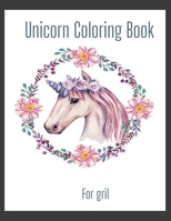 Unicorn Coloring Book for Adults Teens Kids Size 8.5"x11" 50 Pages B08PJWKPLD Book Cover