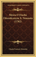 Mowa O Duchu Filozoficznym X. Nonnota (1782) 1271836068 Book Cover