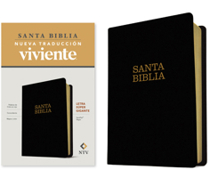 Santa Biblia Ntv, Letra S�per Gigante (Letra Roja, Sentipiel, Negro) 1496450205 Book Cover