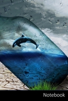 Notebook: Dolphin themed ruled Notebook / Journal / Diary / Composition Book / Planner / Log Book / Notes  - 6 x 9 inches (15,24 x 22,86 cm), 110 wide ruled pages with date line on top, glossy finish 1671837584 Book Cover