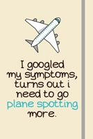 I googled my symptoms, turns out i need to go plane spotting more.: Plane Spotting Book (Blank Lined Journal) - Gifts For Aviation Geeks & Aviation Lovers | AV Geeks 1693838214 Book Cover